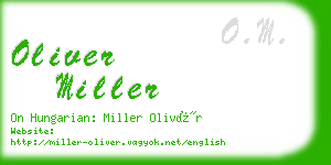 oliver miller business card